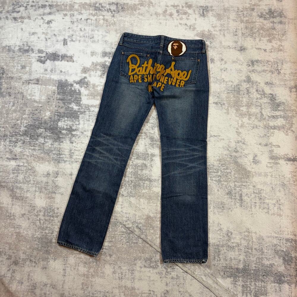 Authentic Bape 2000’s Champion Logo Jeans 30